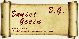 Daniel Gecin vizit kartica